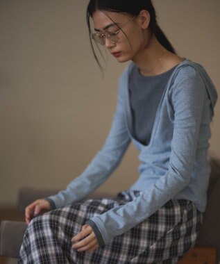 CRAFT STANDARD BOUTIQUE レイヤード風フード付きプルオーバー Gray