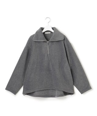ICB L 【洗える】 トスカーナフリース ハーフジッププルオーバー ミディアムグレー