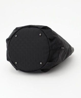 Y'SACCS はっ水ドットジャカード リサイクルレザーコンビ 2wayトートバッグ ブラック