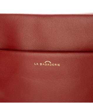 LA BAGAGERIE ミニ財布付き サイドノットショルダー レッド