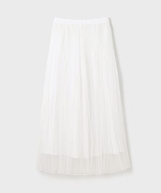 GRACE CONTINENTAL オーガンスパンコールスカート ホワイト