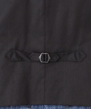 JOSEPH ABBOUD 【イタリア素材/軽量/ストレッチ】サマーツィードジャージープリントベスト ネイビー系4