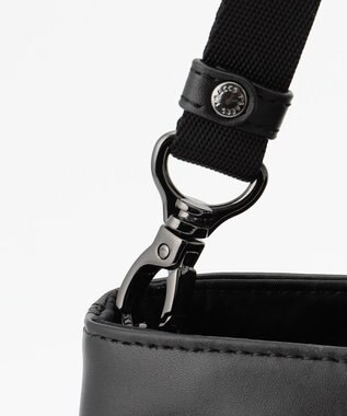 Y'SACCS はっ水ドットジャカード リサイクルレザーコンビ 2wayトートバッグ ブラック