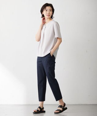 J.PRESS LADIES 【WEB限定カラーあり・吸水速乾・イージーケア】ブロッキングジャージー カットソー ベージュ系