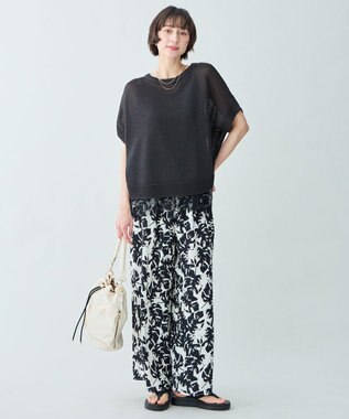 ANY ラミータッチオーバーニット スレート