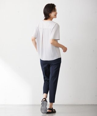 J.PRESS LADIES 【WEB限定カラーあり・吸水速乾・イージーケア】ブロッキングジャージー カットソー ベージュ系