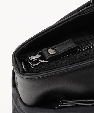 Y'SACCS はっ水ドットジャカード リサイクルレザーコンビ 2wayトートバッグ ブラック