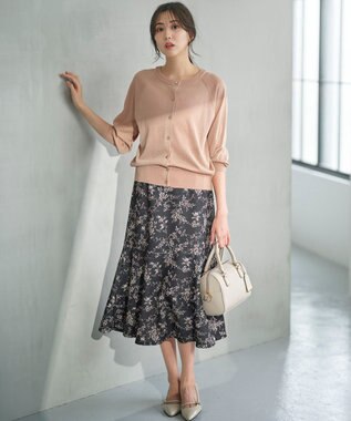 ANY SIS 【洗える】ラメ カーディガン オレンジ