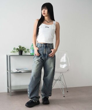 WEGO ベルトデザインタンク ホワイト