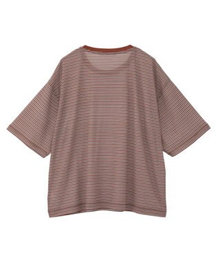 AMERICAN HOLIC シアーレトロボーダー半袖プルオーバー Terracotta