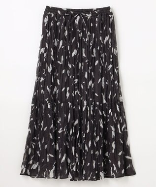 ANY アートドットプリントスカート スレートベース