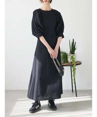 Green Parks AnriettMusee バックカットワークワンピース Black