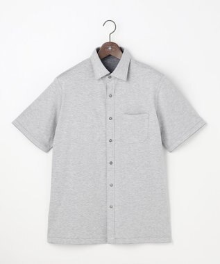 JOSEPH ABBOUD 【キングサイズ・ジャージー素材・ストレッチ】バーシブルジャージー シャツ ライトグレー系2