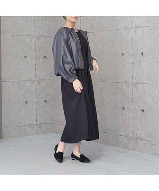 MODE ET JACOMO <MODE ET JACOMO>ビジューバックル付きオペラシューズ ブラックスエード