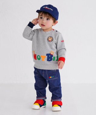 MIKI HOUSE HOT BISCUITS 【46-54cm】 バイカラー ロゴキャップ 紺