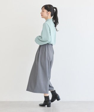 earth music&ecology フリルピンタックブラウス Mint Green