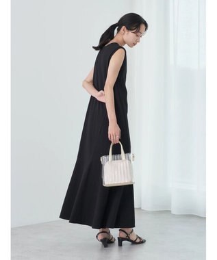 earth music&ecology Ｖネックマーメイドラインワンピース Black