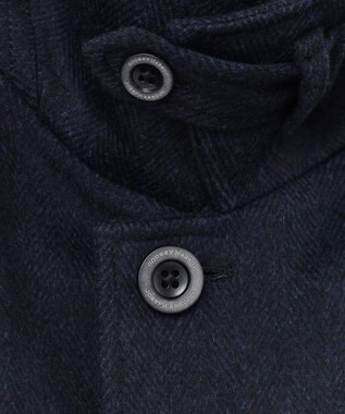 JOSEPH ABBOUD 【ソフト/軽量/JAPANファブリック】 アンゴラウールビーバー ステンカラー コート ネイビー系