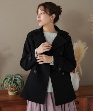 Tiaclasse ショートトレンチコート ブラック