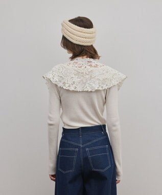 GRACE CONTINENTAL タッセル付レースカラー キナリ