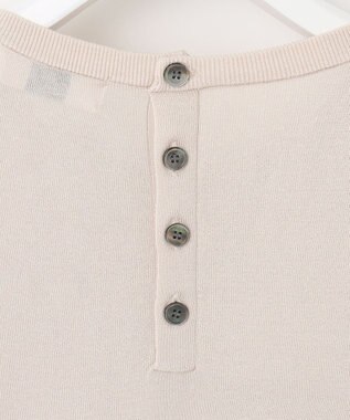 J.PRESS LADIES L 【洗える】 シルキーレーヨンストレッチ オーバーサイズ ニット アイボリー系