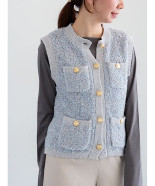 Te chichi ツイードニットベスト