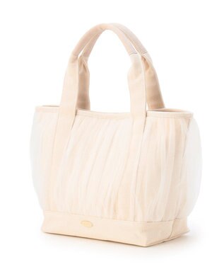TOCCA GATHER TULLE TOTE キャンバストート アイボリー系
