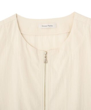 Green Parks ナイロンバルーンベスト Ecru
