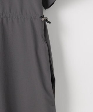 J.PRESS LADIES ソフトタフタクロス シャツ ワンピース グレー系