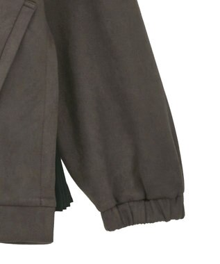 YECCA VECCA サイドプリーツノーカラーブルゾン Brown