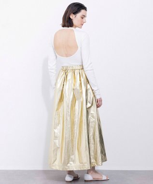 NAVE 【Nave・洗える/ストレッチ素材】ボディスーツ ロングスリーブ ホワイト系