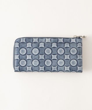 MIYABIYA La quoh with kirakaracho 南蛮七宝アルチザンレザー L字ファスナー財布 瑠璃紺（ネイビー）