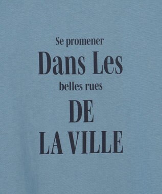 23区 【先行予約】シャツテール ロゴTEE ダルブルー×ネイビー