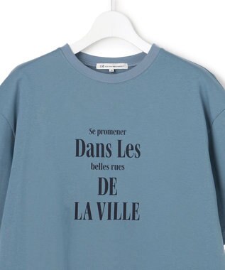 23区 【先行予約】シャツテール ロゴTEE ダルブルー×ネイビー