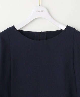 ANY SIS 【洗える】フレアスリーブ ブラウス ネイビー