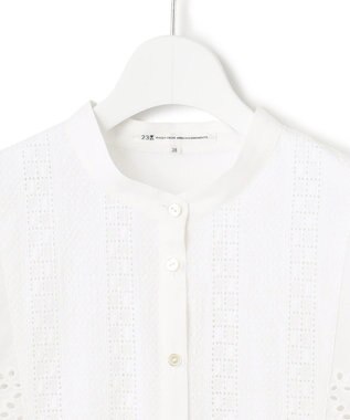 23区 コットンエンブロイダリー クロップド ブラウス38 洗える】コットンエンブロイダリー クロップド ブラウス / 23区