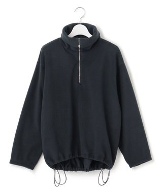 ICB L 【洗える】 トスカーナフリース ハーフジッププルオーバー ネイビー
