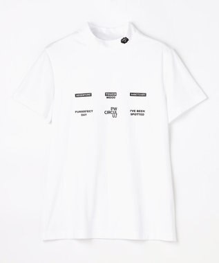 PW CIRCULUS 【WOMEN】メッシュコンビ モックネック  ゴルフウェア レディース ホワイト系