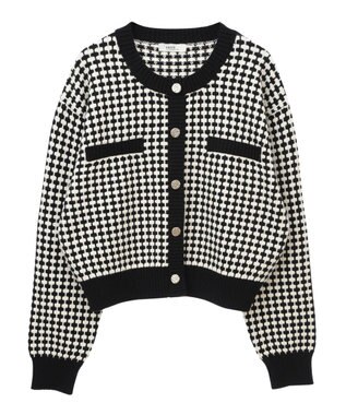 earth music&ecology ジャガードニットプルオーバー Black