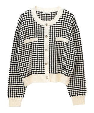 earth music&ecology ジャガードニットプルオーバー Ivory