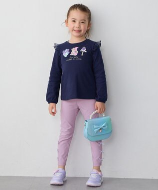 ANY KIDS マジカルキャット長袖Tシャツ ネイビー