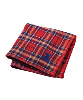 MIKI HOUSE HOT BISCUITS 【ふわはだたおる】タオルハンカチ 赤