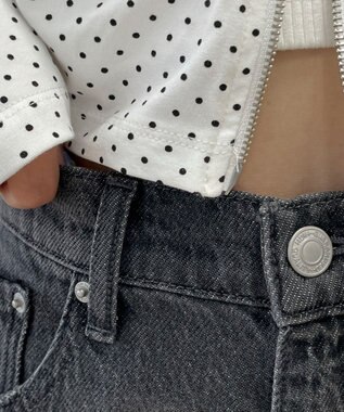 WEGO サマーデニムルーズワイドパンツ デニムブラック