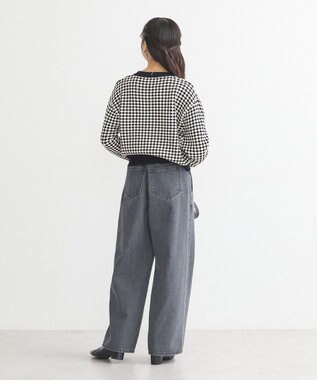 earth music&ecology ジャガードニットプルオーバー Black