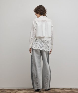 GRACE CONTINENTAL レースティアードシャツ ホワイト