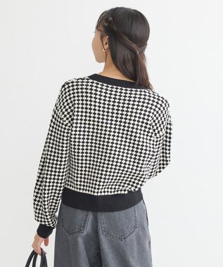 earth music&ecology ジャガードニットプルオーバー Black