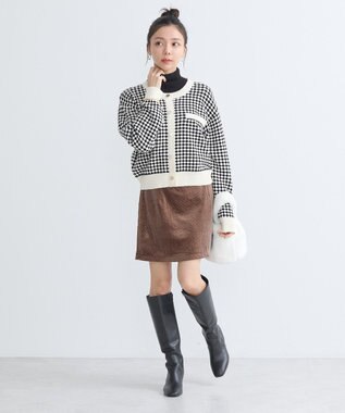 earth music&ecology ジャガードニットプルオーバー Ivory