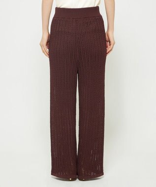 uncrave シースルーケーブルニット パンツ ブラウン