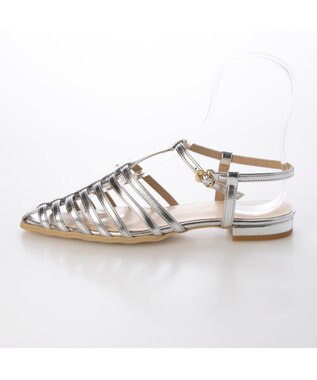 MODE ET JACOMO <carino>ポインテッドトゥグルカサンダル シルバー