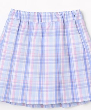 ANY KIDS チェックプリーツスカパン サックスブルー